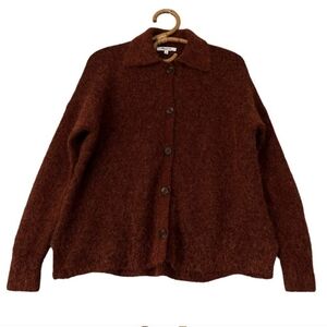 Madewell | Carrabelle Polo Cardigan Sweater Size S Merino Wool Alpaca Blend